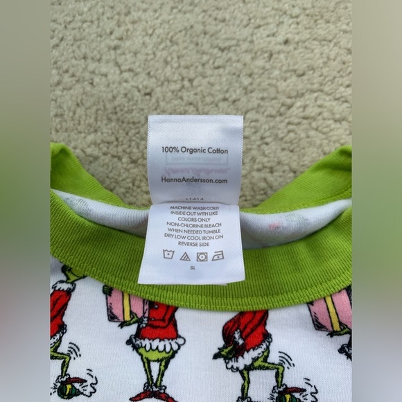 Hanna Andersson Size 150, 12, Grinch Holiday Long John Pajamas - Picture 4 of 7